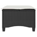 Tuinkrukken met kussens 2 st 55x55x36 cm poly rattan zwart