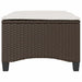 Tuinkrukken met kussens 2 st 55x55x36 cm poly rattan bruin