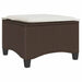 Tuinkrukken met kussens 2 st 55x55x36 cm poly rattan bruin