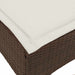 Tuinkrukken met kussens 2 st 55x55x36 cm poly rattan bruin