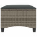 Tuinkrukken met kussens 2 st 55x55x36 cm poly rattan grijs