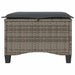 Tuinkrukken met kussens 2 st 55x55x36 cm poly rattan grijs