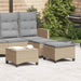Tuinkrukken met kussens 2 st 55x55x36 cm poly rattan beige