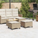 Tuinkrukken met kussens 2 st 55x55x36 cm poly rattan beige