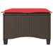 Tuinkrukken met kussens 2 st 55x55x36 cm poly rattan bruin