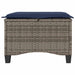 Tuinkrukken met kussens 2 st 55x55x36 cm poly rattan grijs