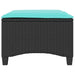 Tuinkrukken met kussens 2 st 55x55x36 cm poly rattan zwart
