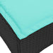 Tuinkrukken met kussens 2 st 55x55x36 cm poly rattan zwart