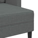 Tweezitsbank met chaise longue L-vorm donkergrijs 125 cm stof