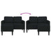 2-zitsbank met ligchaise L-vormig 125 cm stof zwart
