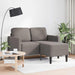 2-zitsbank met ligstoel L-vormig taupe 125 cm stof