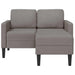 2-zitsbank met ligstoel L-vormig taupe 125 cm stof