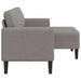 2-zitsbank met ligstoel L-vormig taupe 125 cm stof