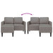 2-zitsbank met ligstoel L-vormig taupe 125 cm stof