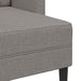 2-zitsbank met ligstoel L-vormig taupe 125 cm stof