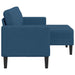 2-zitsbank met ligstoel L-vormig 125 cm stof blauw