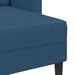 2-zitsbank met ligstoel L-vormig 125 cm stof blauw