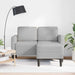2-zitsbank met chaise L-vormige wolk 125 cm stof grijs
