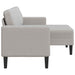 2-zitsbank met chaise L-vormige wolk 125 cm stof grijs