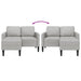 2-zitsbank met chaise L-vormige wolk 125 cm stof grijs