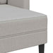 2-zitsbank met chaise L-vormige wolk 125 cm stof grijs