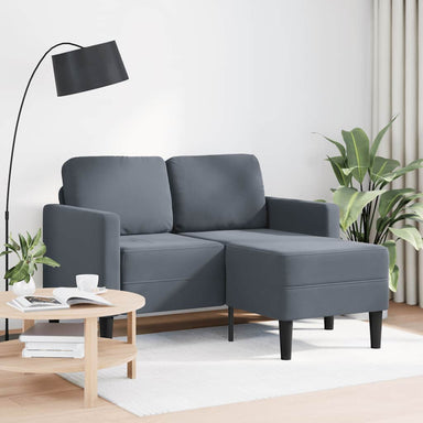 2-zitsbank met ligstoel L-vormig 125 cm fluweel