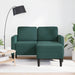 2-zitsbank met chaise L-vorm donkergroen 125 cm fluweel