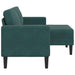 2-zitsbank met chaise L-vorm donkergroen 125 cm fluweel