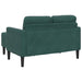 2-zitsbank met chaise L-vorm donkergroen 125 cm fluweel
