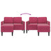 2-zitsbank met chaise L-vorm wijnrood 125 cm fluweel