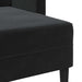 Tweezitsbank met chaise longue L-vormig zwart 125 cm fluweel