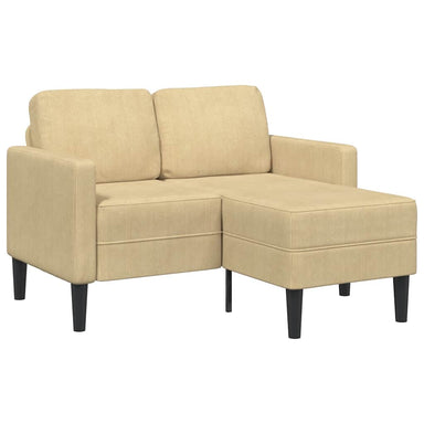 2-zitsbank met chaise L-vorm 125 cm linnen grijsgroen