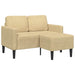 2-zitsbank met chaise L-vorm 125 cm linnen grijsgroen
