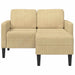 2-zitsbank met chaise L-vorm 125 cm linnen grijsgroen