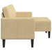 2-zitsbank met chaise L-vorm 125 cm linnen grijsgroen