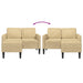 2-zitsbank met chaise L-vorm 125 cm linnen grijsgroen