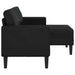 Tweezitsbank met chaise longue L-vorm zwart 125 cm kunstleer