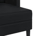 Tweezitsbank met chaise longue L-vorm zwart 125 cm kunstleer