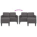 2-zitsbank met chaise longue, L-vormig, grijs, 125 cm, kunstleer