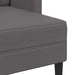 2-zitsbank met chaise longue, L-vormig, grijs, 125 cm, kunstleer