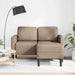 2-zitsbank met chaise longue L-vorm Cappuccino 125 cm Kunstleer