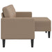 2-zitsbank met chaise longue L-vorm Cappuccino 125 cm Kunstleer