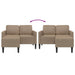 2-zitsbank met chaise longue L-vorm Cappuccino 125 cm Kunstleer
