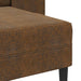 2-zitsbank met chaise longue L-vormig bruin 125 cm kunstleer
