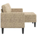 2-zitsbank met chaise longue L-vormig lichtgrijs 125 cm kunstleer