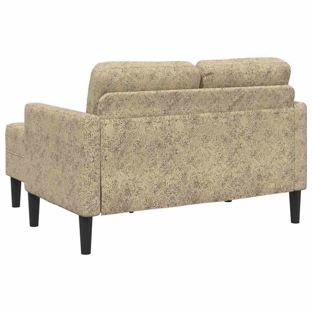2-zitsbank met chaise longue L-vormig lichtgrijs 125 cm kunstleer