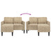 2-zitsbank met chaise longue L-vormig lichtgrijs 125 cm kunstleer
