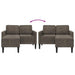 2-zitsbank met chaise longue, L-vormig, donkergrijs, 125 cm, kunstleer
