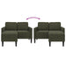 2-zitsbank met chaise longue, L-vormig, legergroen, 125 cm, kunstleer
