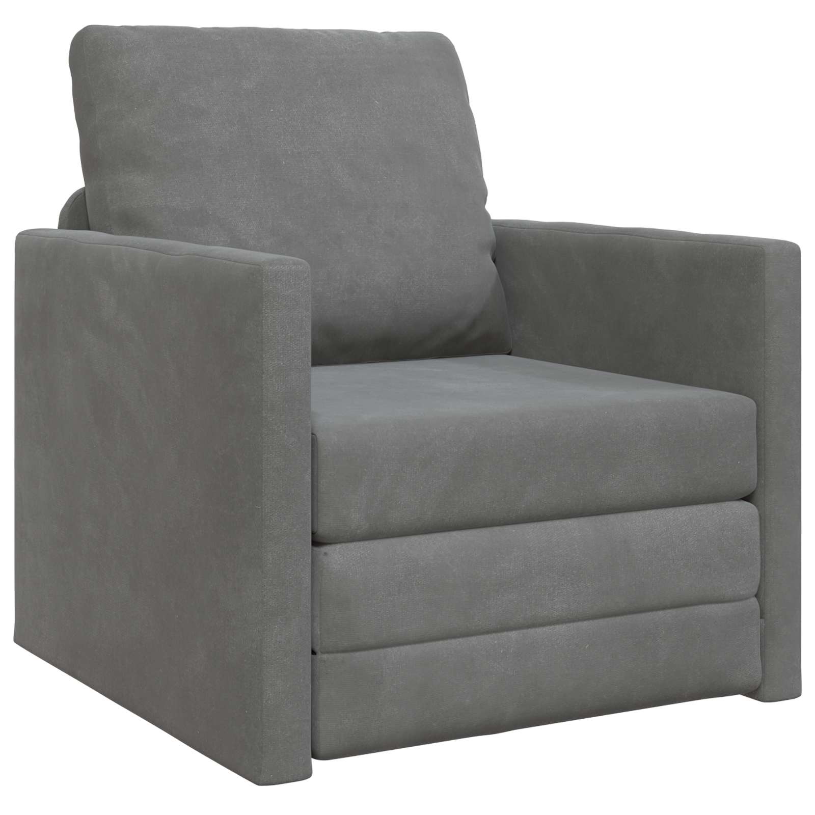 Slaapbank Donkergrijs 74 x 77 x 81 cm Fluweel